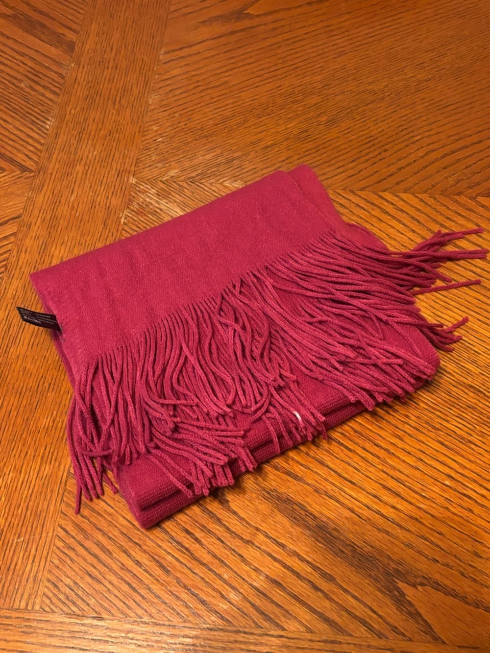 Fringed Women's Scarf in Raspberry Pink